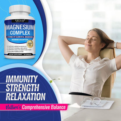 Toplux Nutrition 8-in-1 Complete Magnesium Complex 1000mg