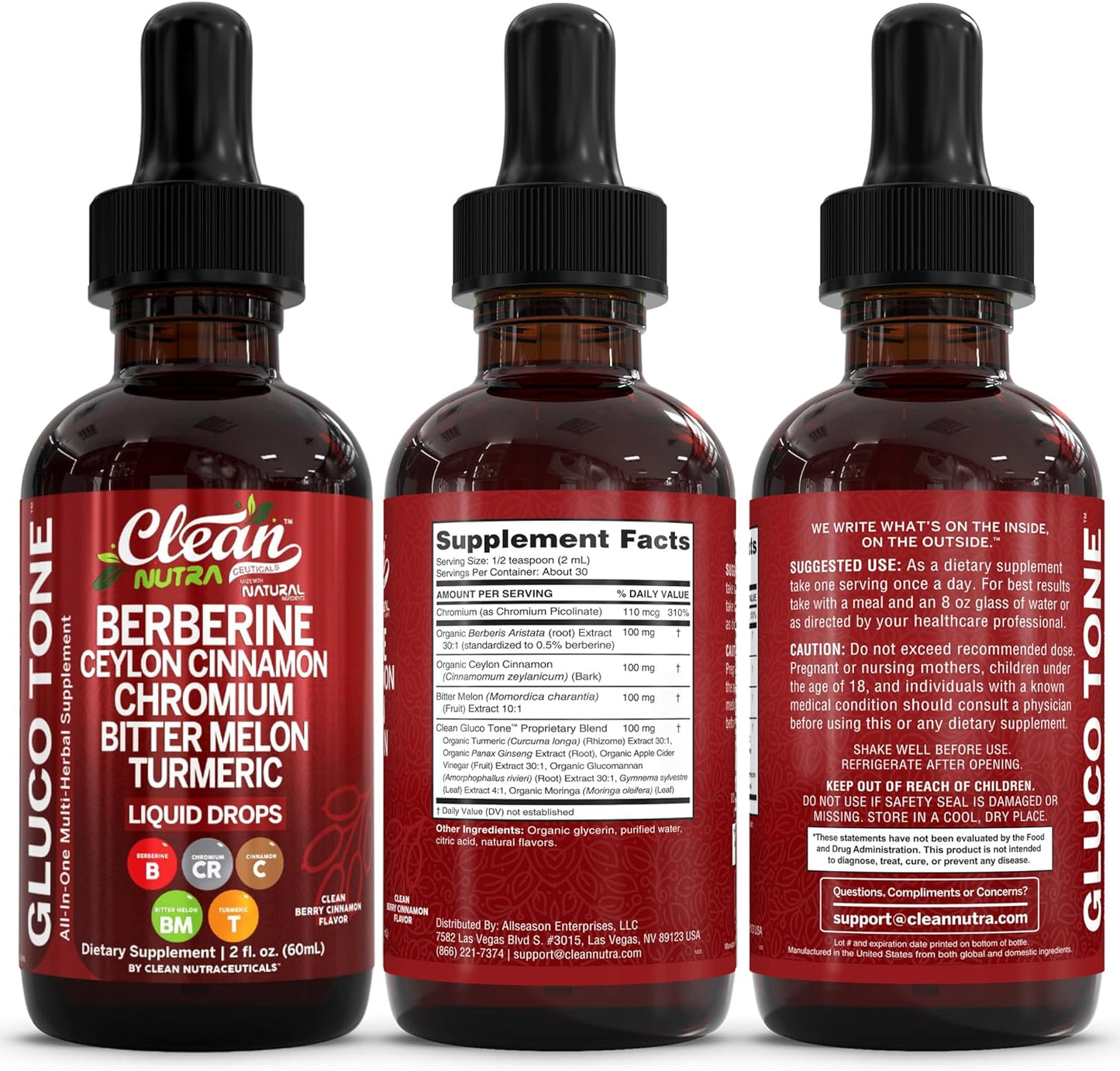 Vitality Labs | 7-in-1 Berberine & Ceylon Cinnamon Complex (120 Capsules)