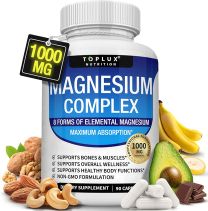 Toplux Nutrition 8-in-1 Complete Magnesium Complex 1000mg