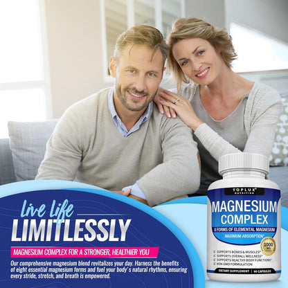 Toplux Nutrition 8-in-1 Complete Magnesium Complex 1000mg